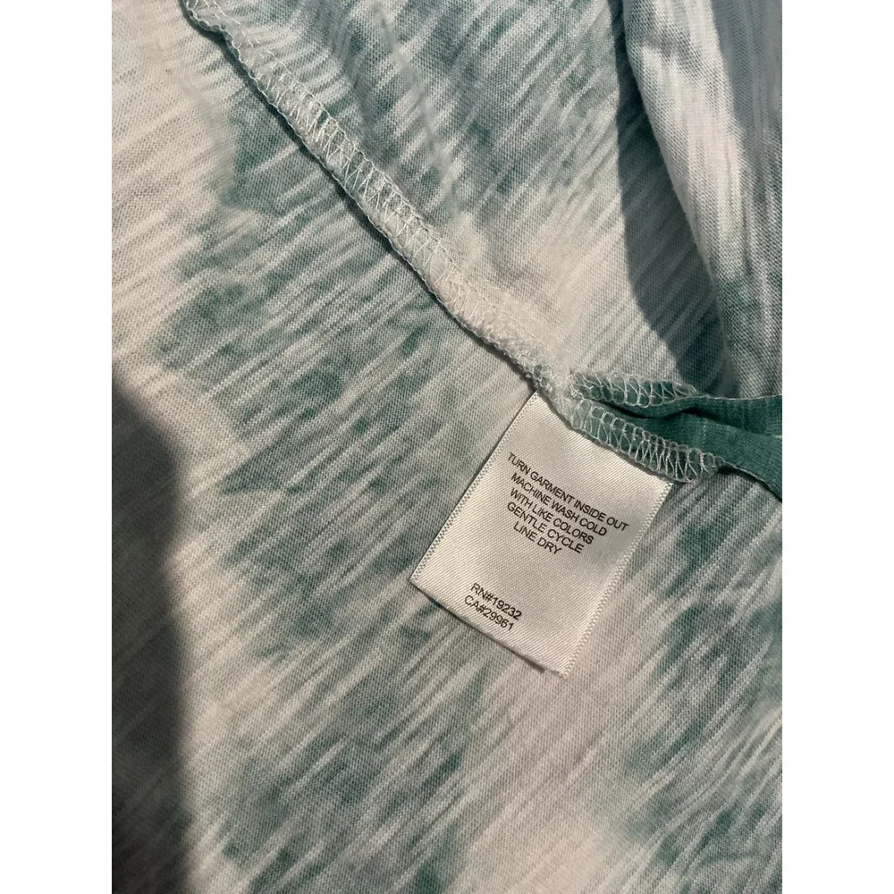 Alfred Dunner Top Womens XL Green Tie Dye‎ Embroidered Studded Slub